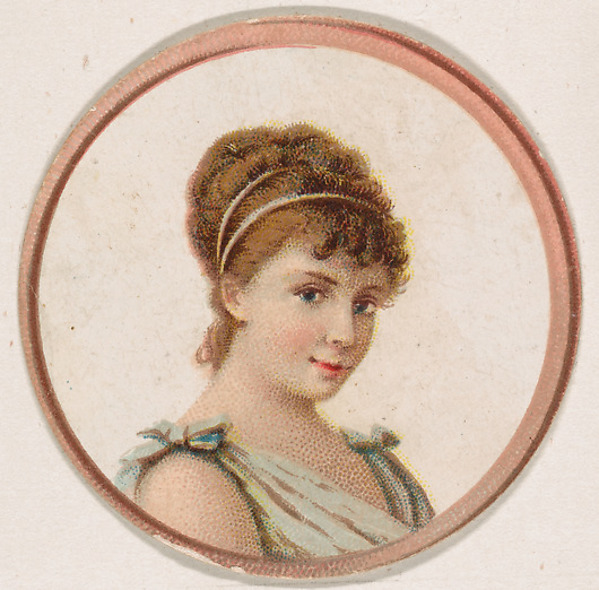 Kinney Brothers Tobacco Company, Portrait of woman, from the Novelties series (N228, Type 2) issued by Kinney Bros.