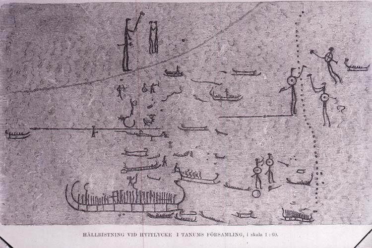 Hugo Hallgren, Enligt text som medföljde bilden: "Hällristningar Som. 10."