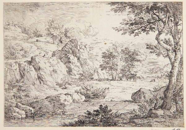 Abraham Genoels, Klippelandskab med en flod