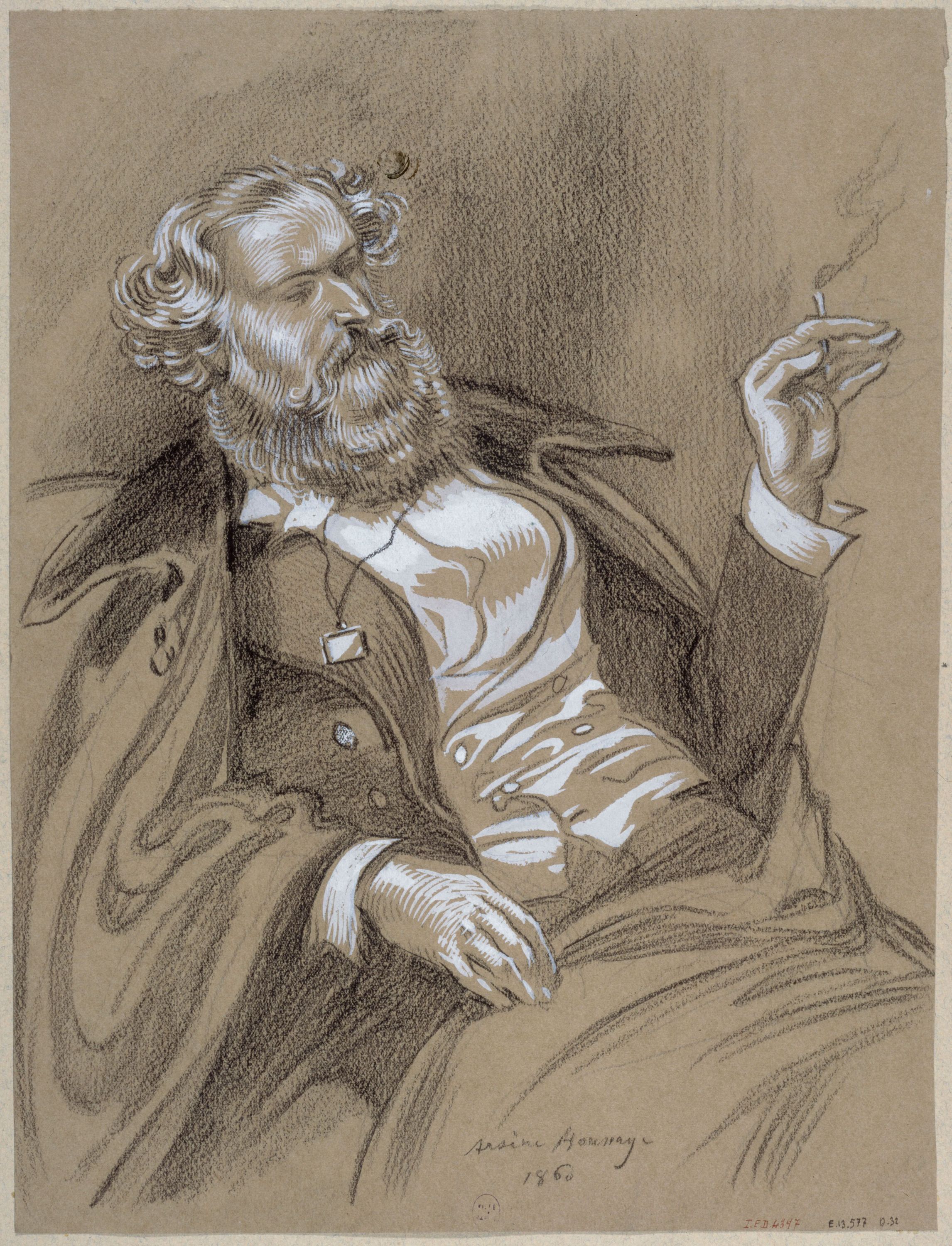 Ferdinand Bac, Portrait d'Arsène Houssaye (Arsène Housset, dit), littérateur, en 1860.
