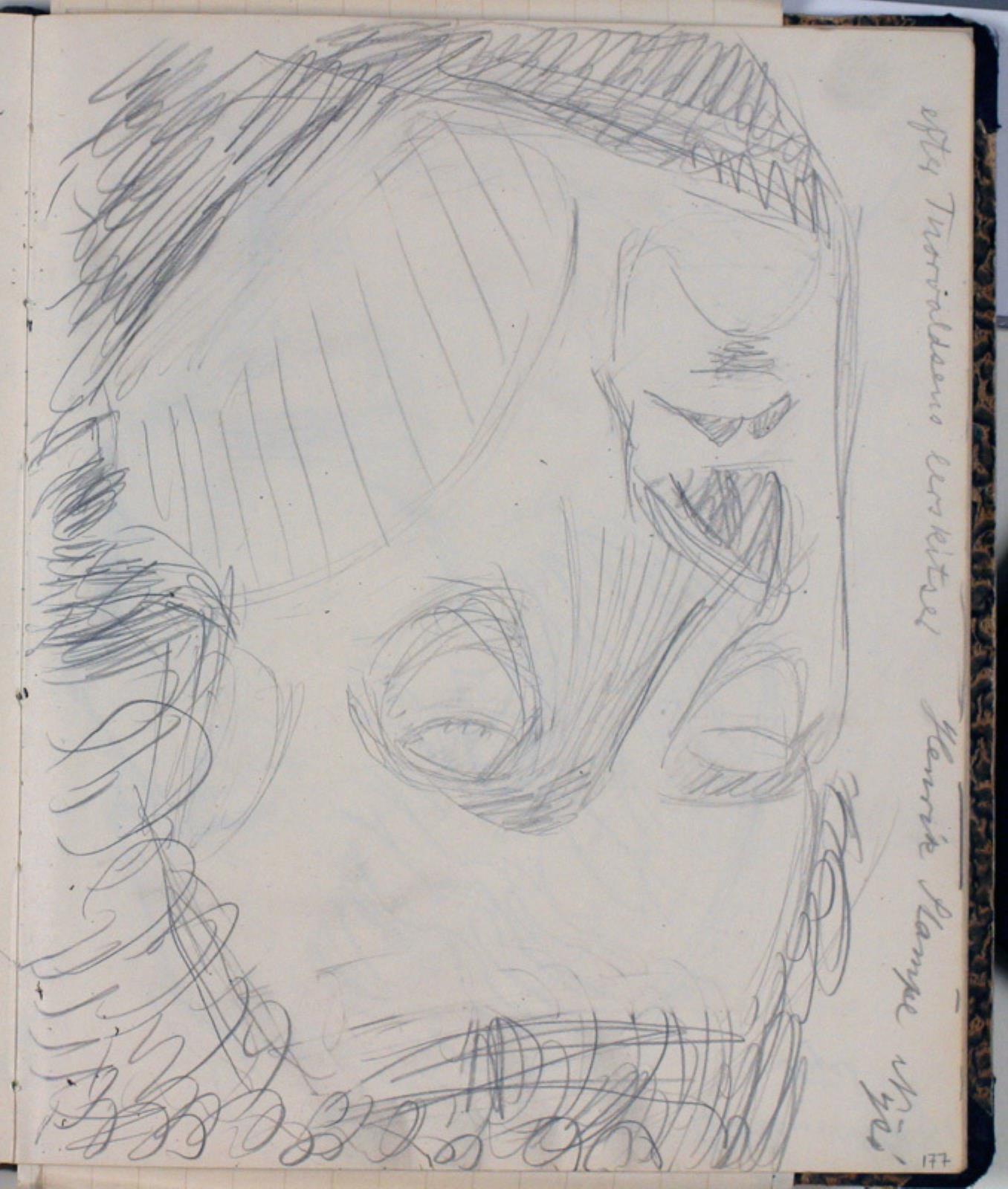 Niels Larsen Stevns, Studie af baron H. Stampe efter Thorvaldsen (?). Notater