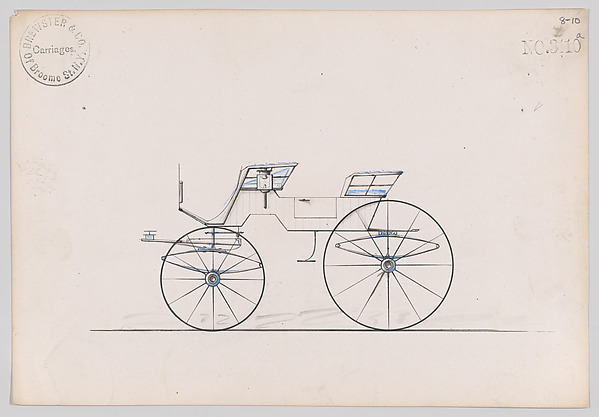 Brewster & Co., Design for 4 seat Phaeton, no top, no. 3110a