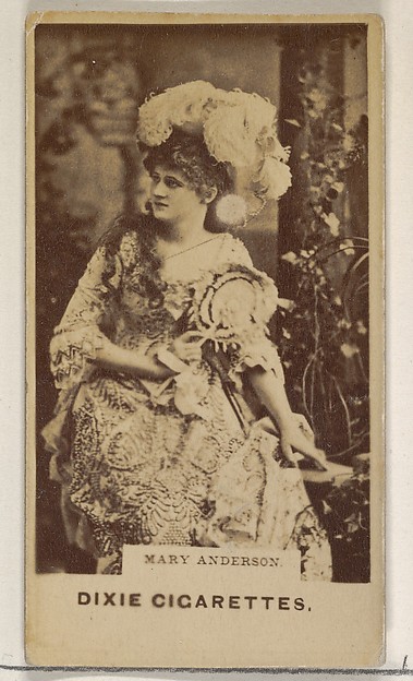 Allen & Ginter, Mary Anderson, from the Actors and Actresses series (N45, Type 7) for Dixie Cigarettes