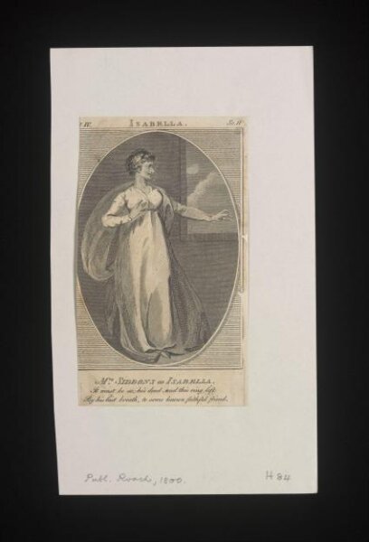 unknown, Mrs Siddons as Isabella