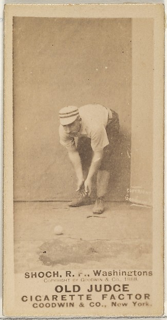 Goodwin & Company, George Quintus Shoch, Right Field, Washington Nationals, from the Old Judge series (N172) for Old Judge Cigarettes