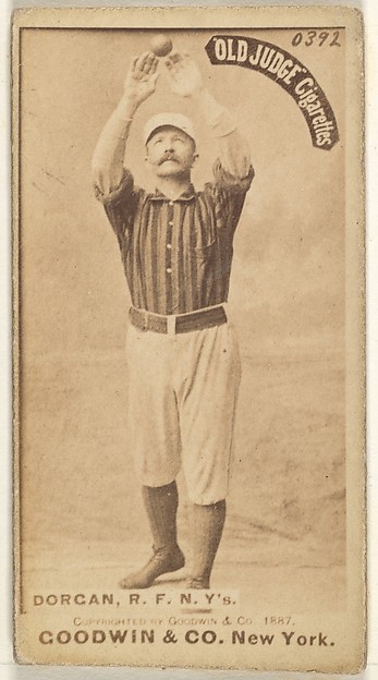 Goodwin & Company, Michael Cornelius Dorgan, Right Field, New York, from the Old Judge series (N172) for Old Judge Cigarettes