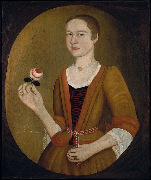 Pieter Vanderlyn, Young Lady with a Rose