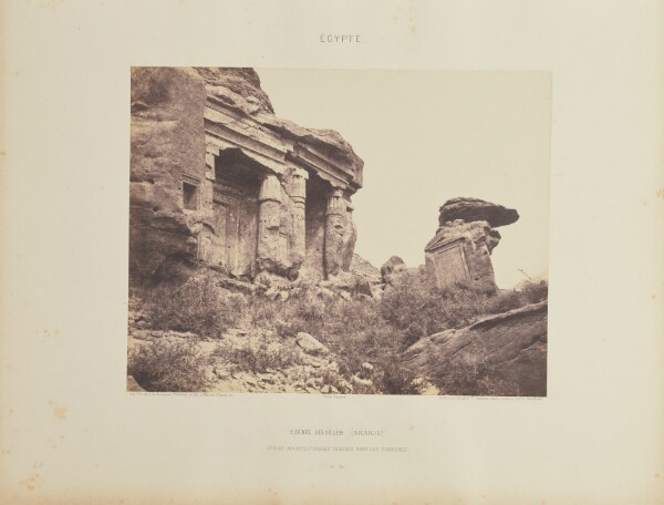 Félix Teynard, Djébel-Selséleh (Silsilis). Stèles Architecturales Taillées dans les Carrières