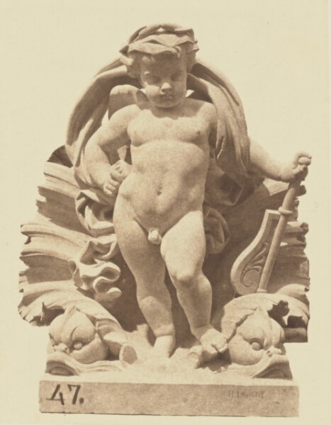 Édouard Baldus, ["L'Eau", Sculpture by Hubert Lavigne, Decoration of the Louvre, Paris]