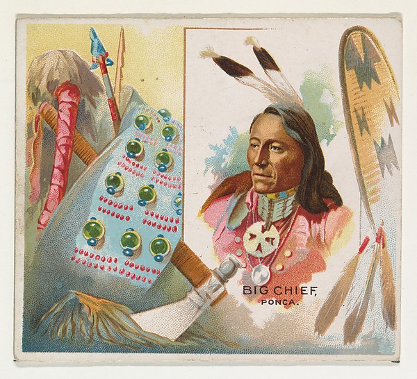 Allen & Ginter, Big Chief, Ponca, from the American Indian Chiefs series (N36) for Allen & Ginter Cigarettes