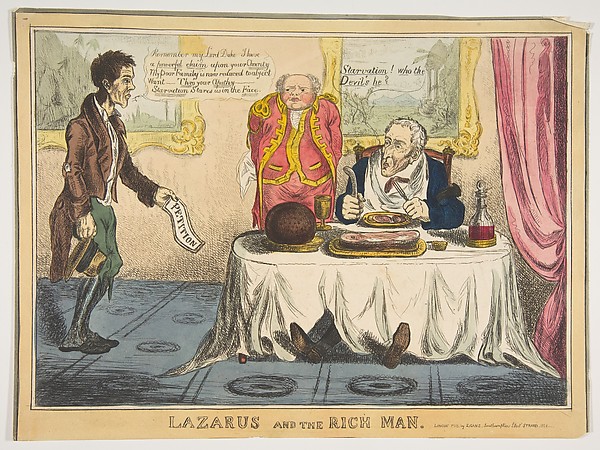 Anonymous, British, 19th century, Lazarus and the Rich Man