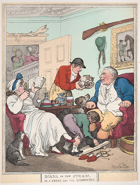 Thomas Rowlandson, Diana in the Straw, or A Treat for Quornites