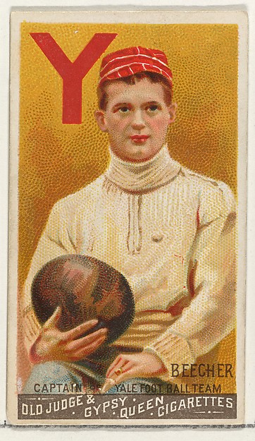 Goodwin & Company, Edwin Beecher, Captain, Yale University Football Team, from the Goodwin Champion series for Old Judge and Gypsy Queen Cigarettes