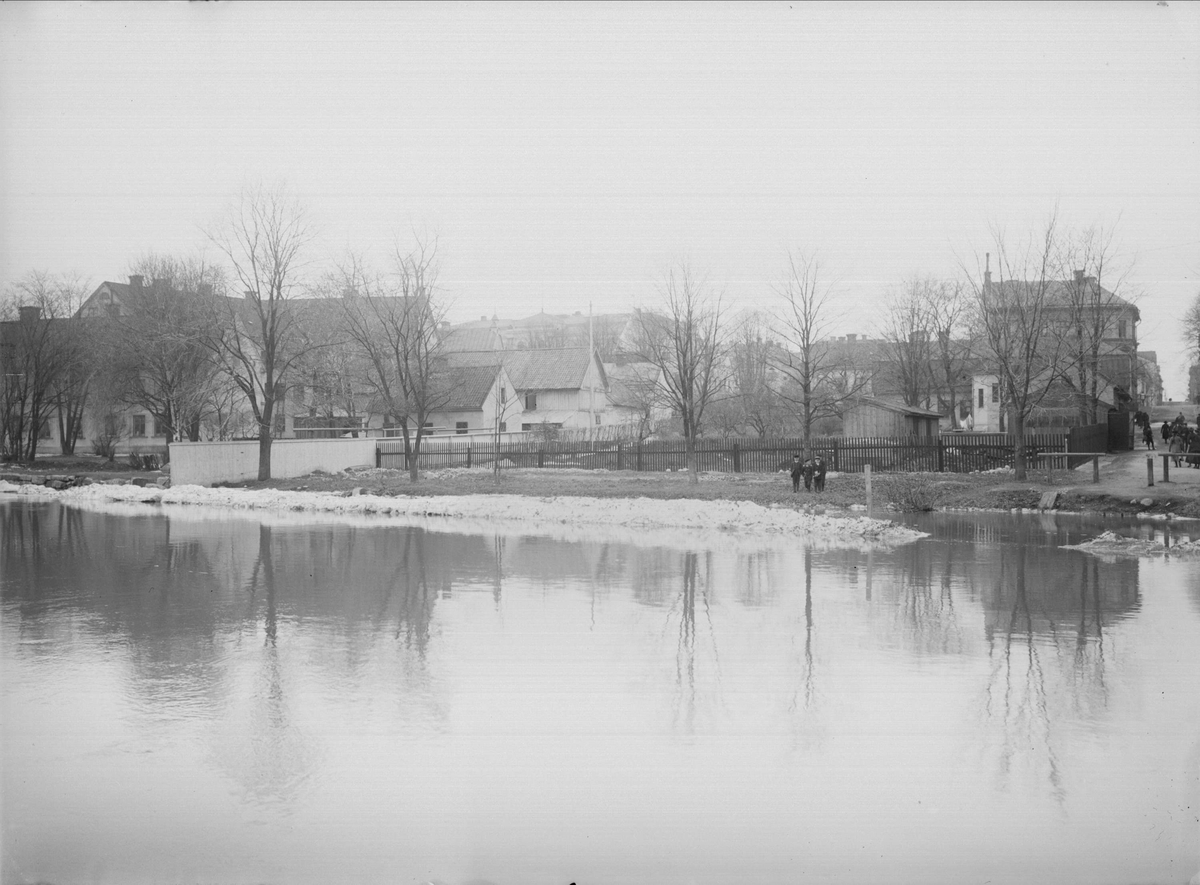 Alfred Dahlgren, Kvarteret Rudan från östra sidan av Fyrisån, Uppsala 1901 - 1902