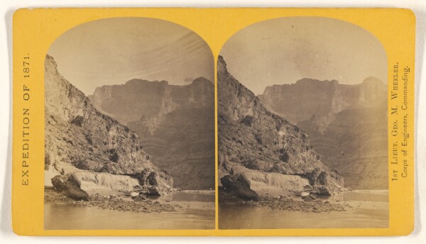 Timothy H. O'Sullivan, View in the Grand Canon of the Colorado. Characteristic walls 5,000 feet in height.