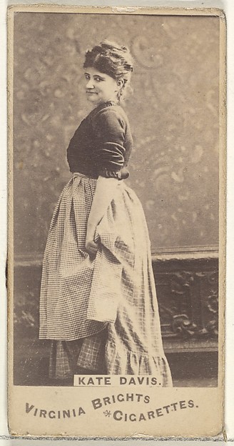 Allen & Ginter, Kate Davis, from the Actors and Actresses series (N45, Type 1) for Virginia Brights Cigarettes
