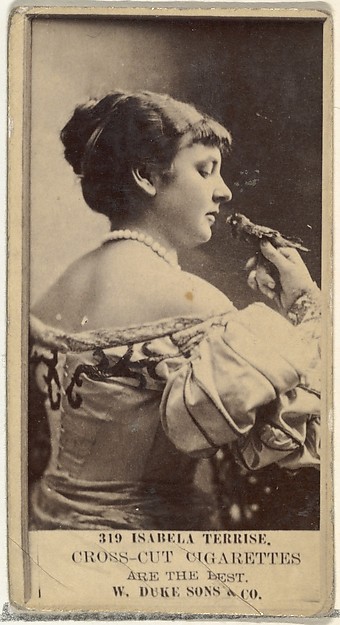 W. Duke, Sons & Co., Card Number 319, Isabella Terrise, from the Actors and Actresses series (N145-3) issued by Duke Sons & Co. to promote Cross Cut Cigarettes