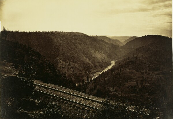 Carleton Watkins, [The Cañon of the American River, C.P.R.R.]