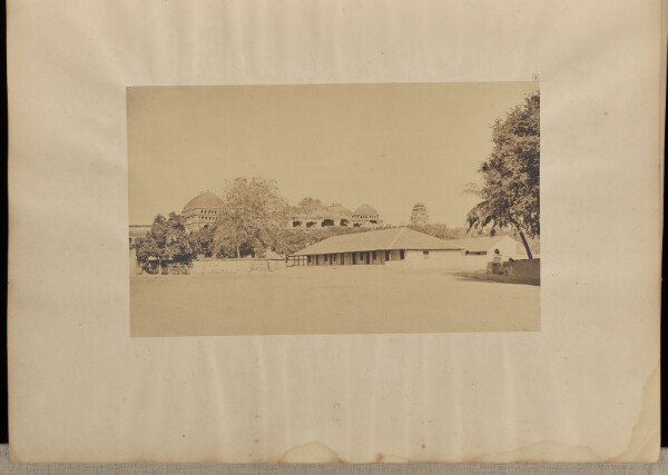 Capt. Linnaeus Tripe, Madura. [Trimul Naik's] Palace, with Mr. Fischer's School House in the Foreground.