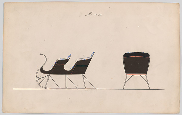 Brewster & Co., Design for 4 Seat Sleigh, no. 3422