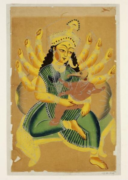 Unknown, Durga and Ganesha