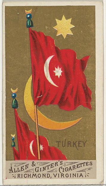 Allen & Ginter, Turkey, from Flags of All Nations, Series 1 (N9) for Allen & Ginter Cigarettes Brands
