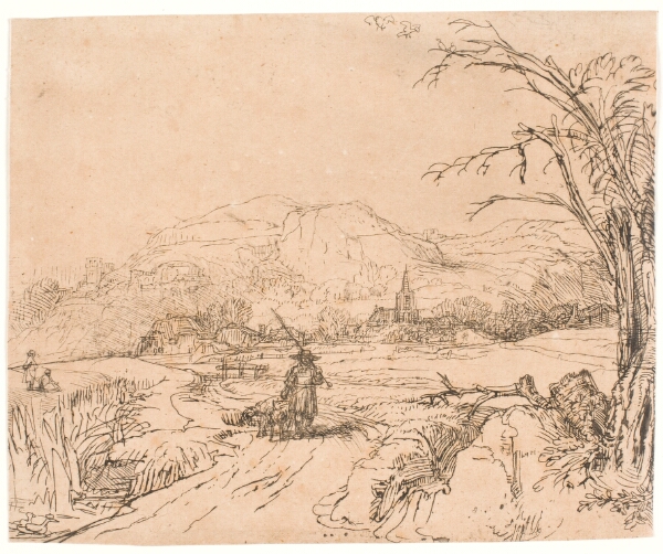 Rembrandt van Rijn, Landskab med en jæger og hans hunde