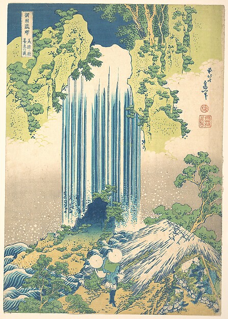 Katsushika Hokusai, Yōrō Waterfall in Mino Province (Mino no Yōrō no taki), from the series A Tour of Waterfalls in Various Provinces (Shokoku taki meguri)
