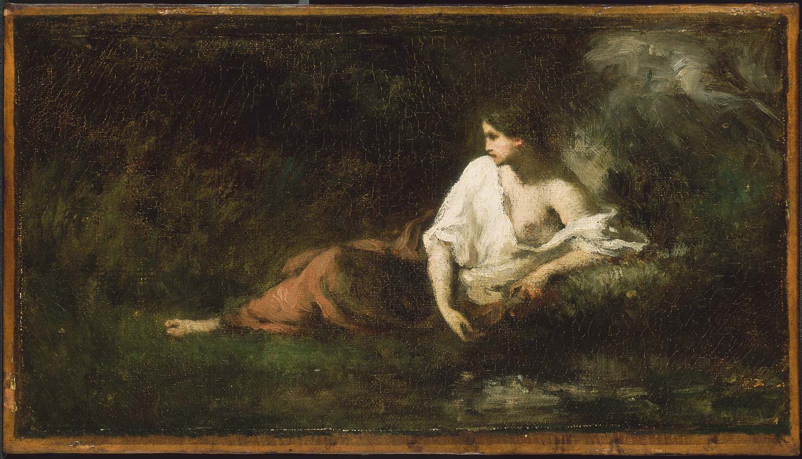 Jean-François Millet, Woman Reclining in a Landscape