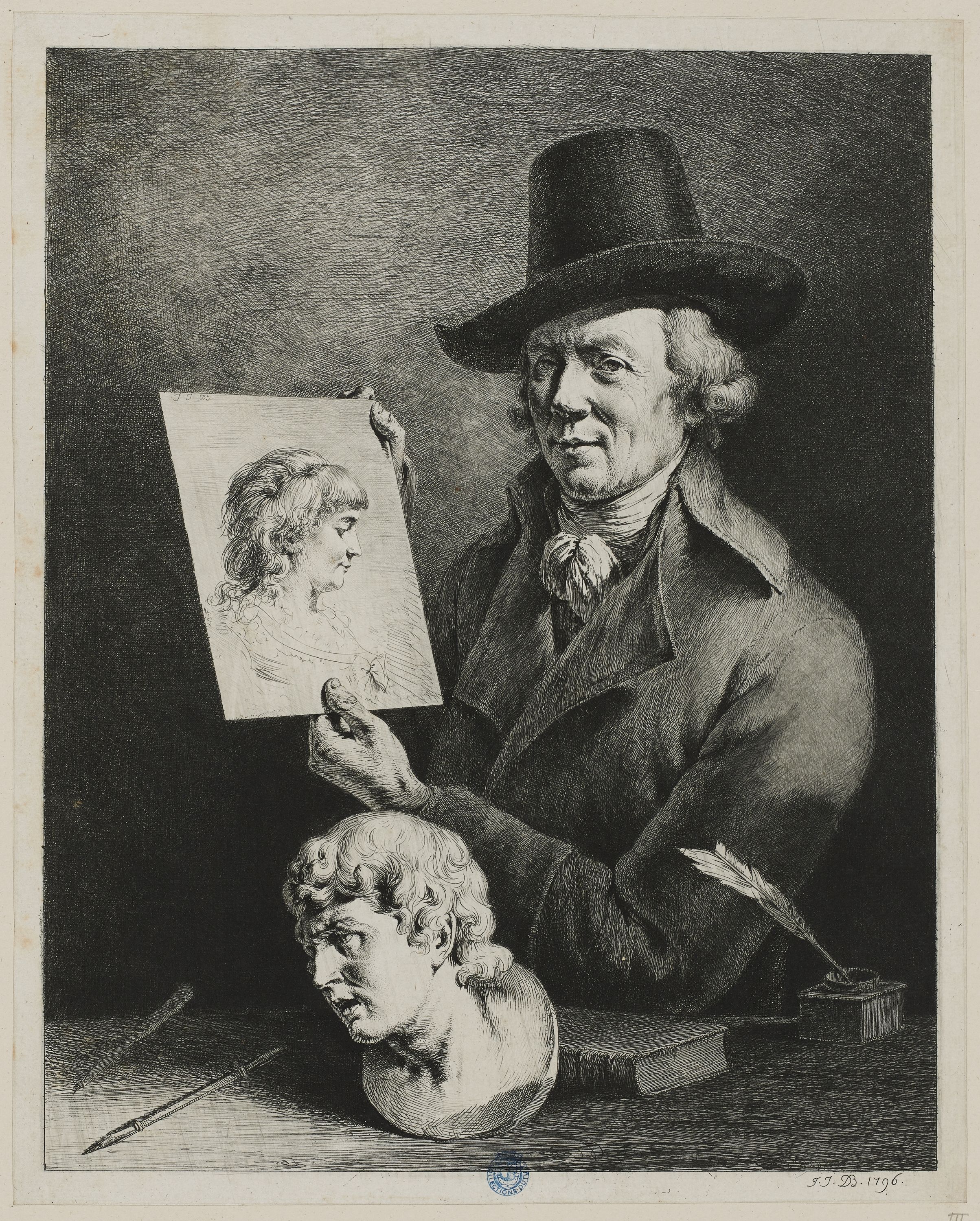 Jean-Jacques de Boissieu, Autoportrait de Boissieu (Cat. Rigal 1 ; Portalis Beraldi p. 204)