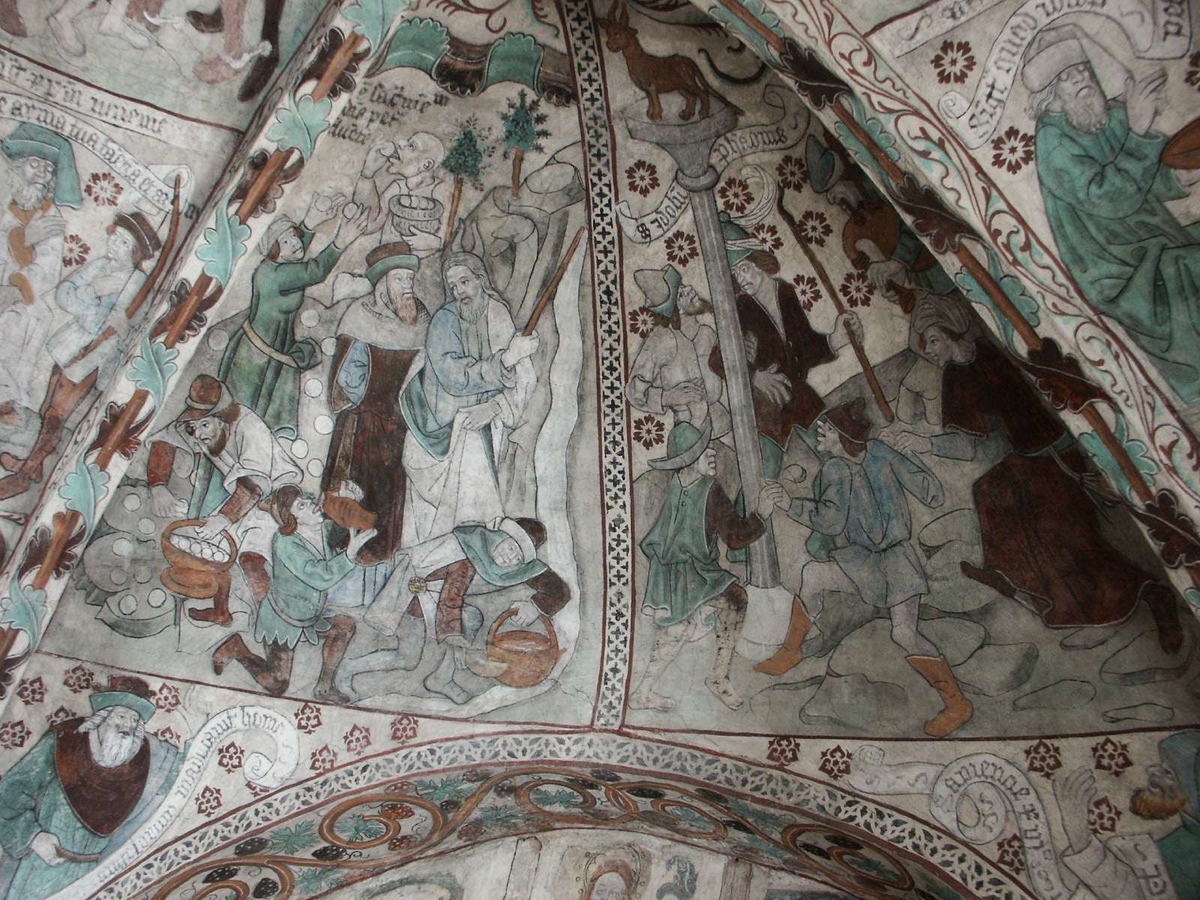 Johan Dellbeck, Kalkmålning i Härkeberga kyrka, Härkeberga socken, Uppland 2004