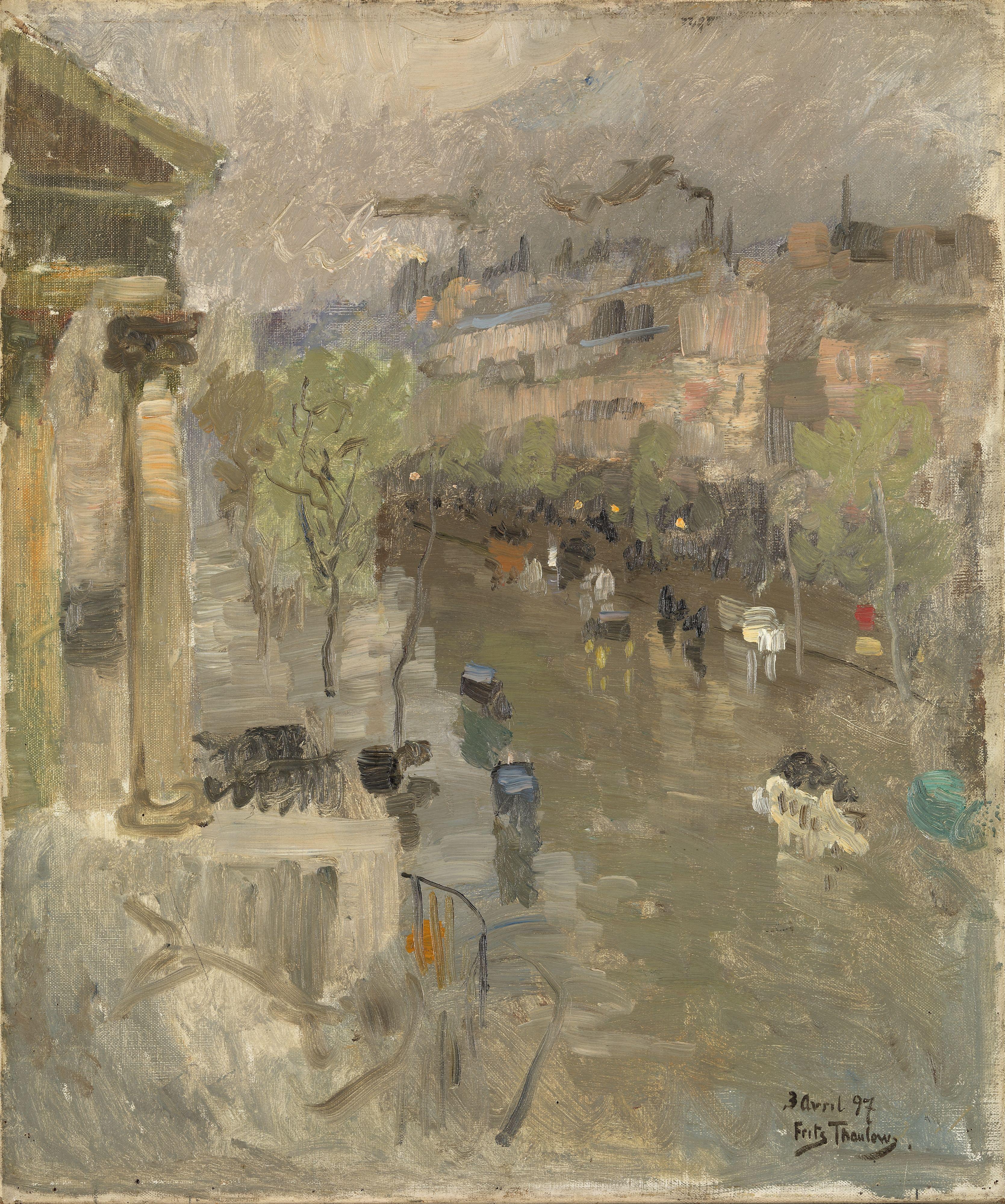 Frits Thaulow, View from Paris near the Madeleine Church