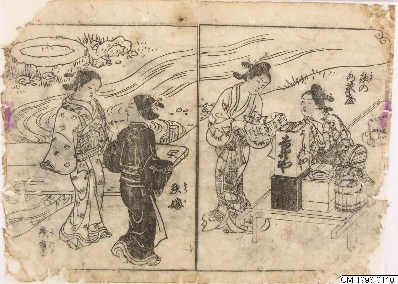Nishikawa Sukenobu, Träsnitt, Bildkonst, Woodblock, Print, Woodcut