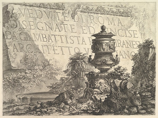 Giovanni Battista Piranesi, Frontispiece from "Vedute di Roma"
