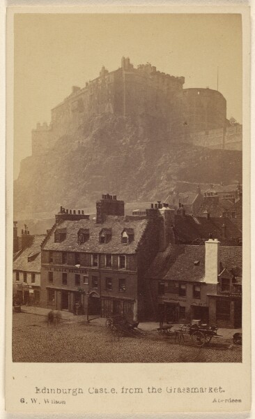 George Washington Wilson, Edinburgh Castle from the Grassmarket.