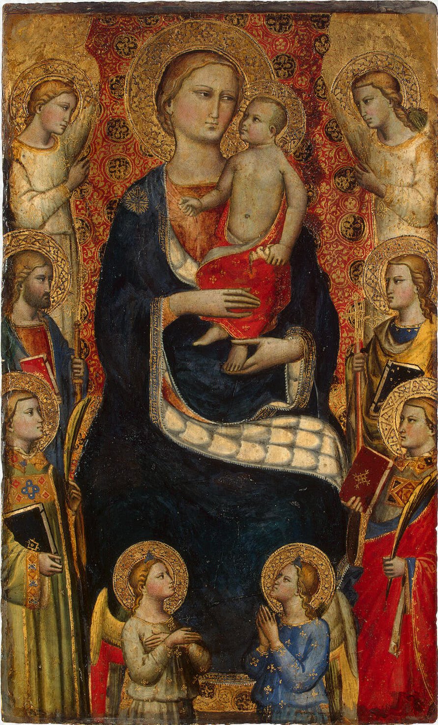 Niccolò di Pietro Gerini, Madonna and Child, Four Saints and Four Angels