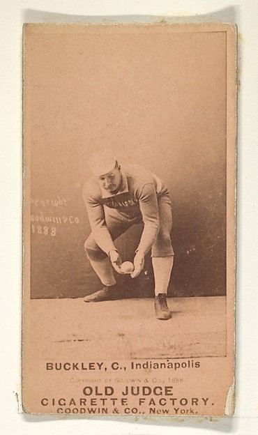 Goodwin & Company, Buckley, Catcher, Indianapolis, from the Old Judge series (N172) for Old Judge Cigarettes