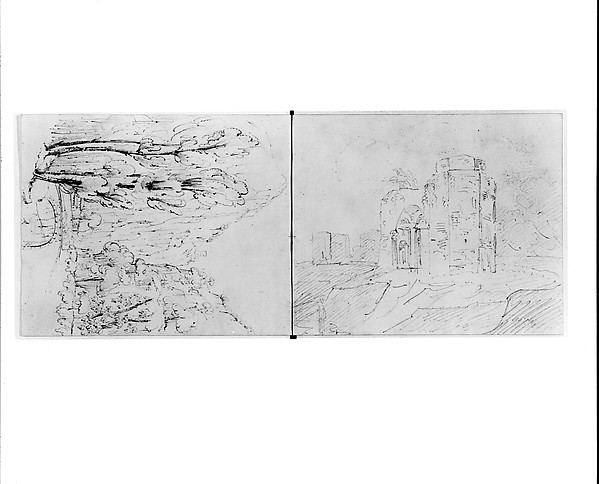 John William Casilear, Study of Ruins (from Sketchbook)