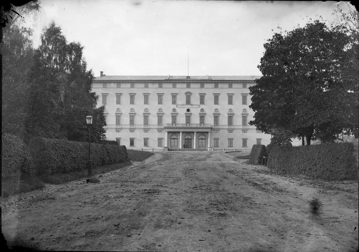Henri Osti's Fotografiateliér, Uppsala universitetsbibliotek, Carolina Rediviva, från Carolinabacken, Uppsala, före 1914