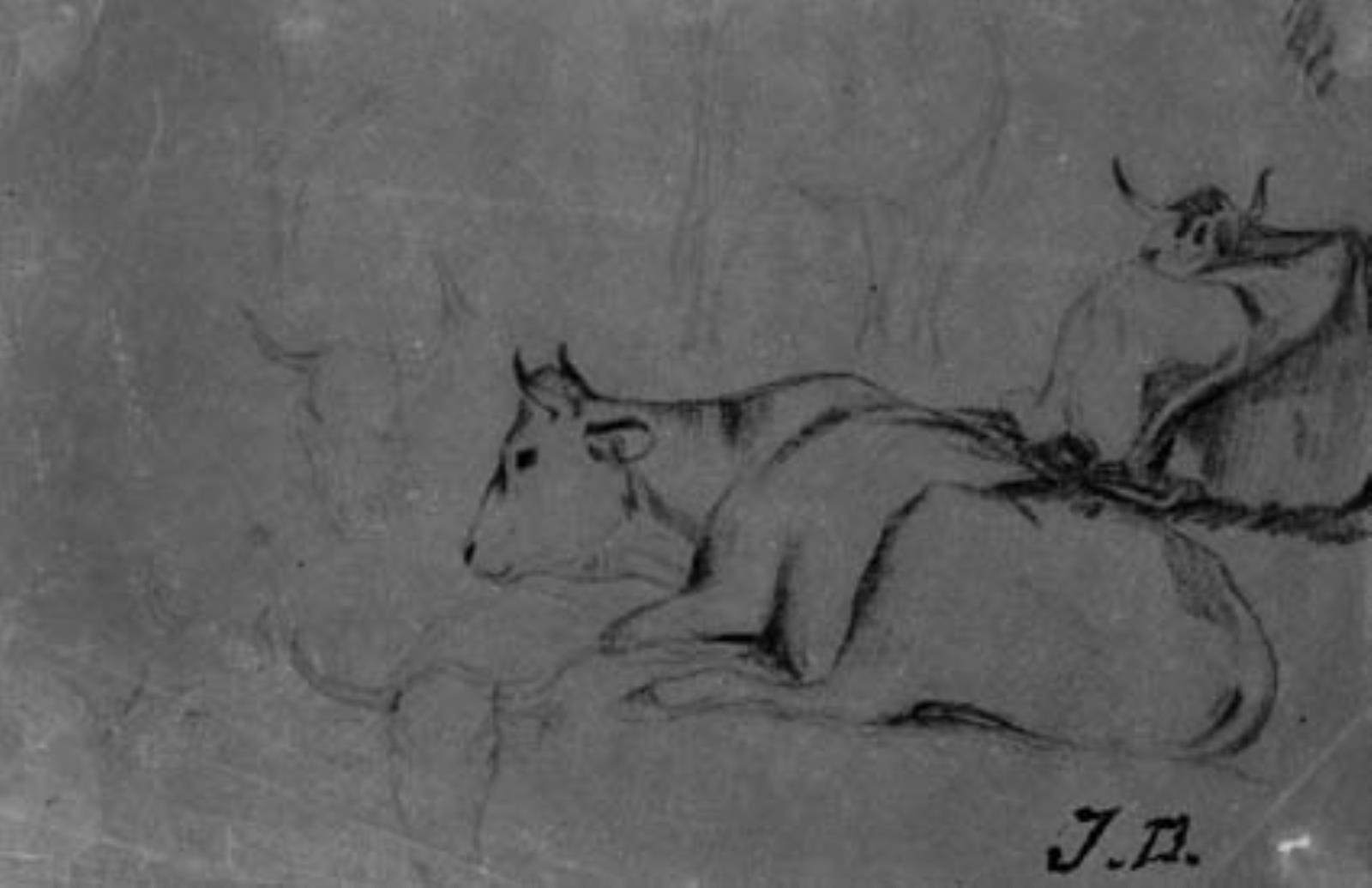 Jules Dupré, Studier af liggende og stående kvæg.