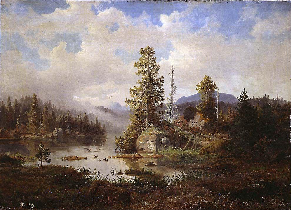 Hans Gude, From Nordmarka
