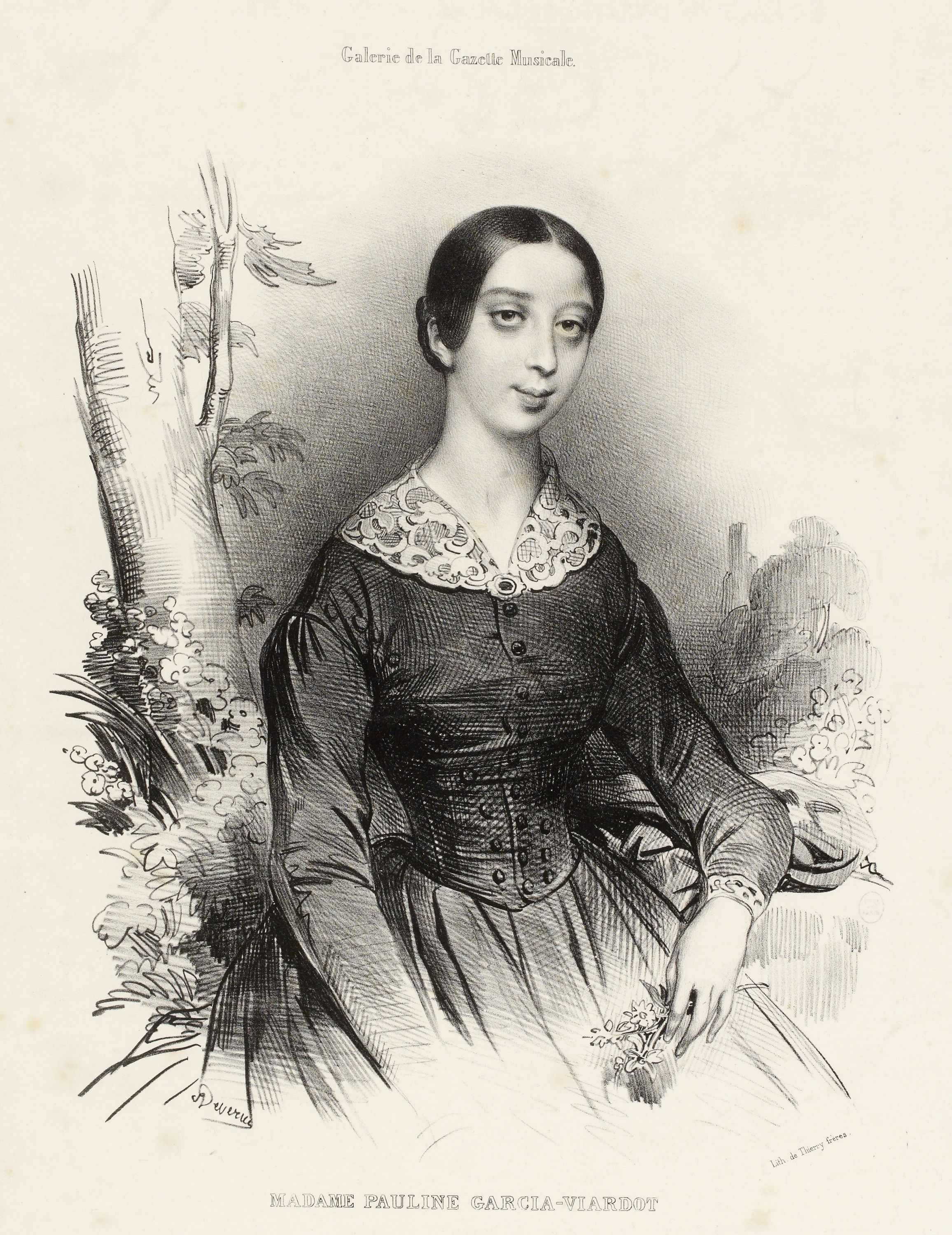 Achille Devéria, Portrait de Madame Pauline Garcia-Viardot, cantatrice