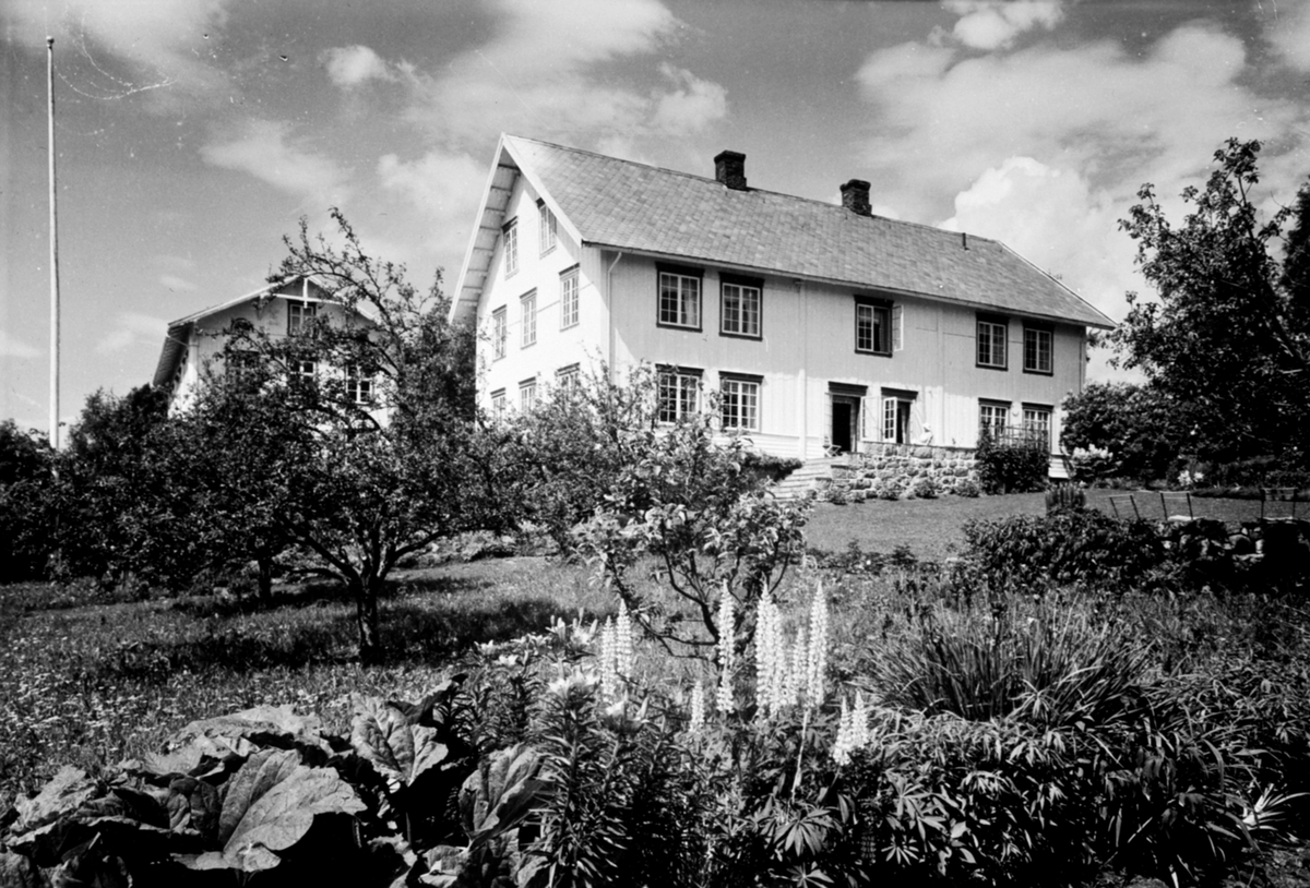 Anno Domkirkeodden, Eksteriør, gardsbruk, hovedbygningen på Glestad gård, Veldre, Ringsaker.