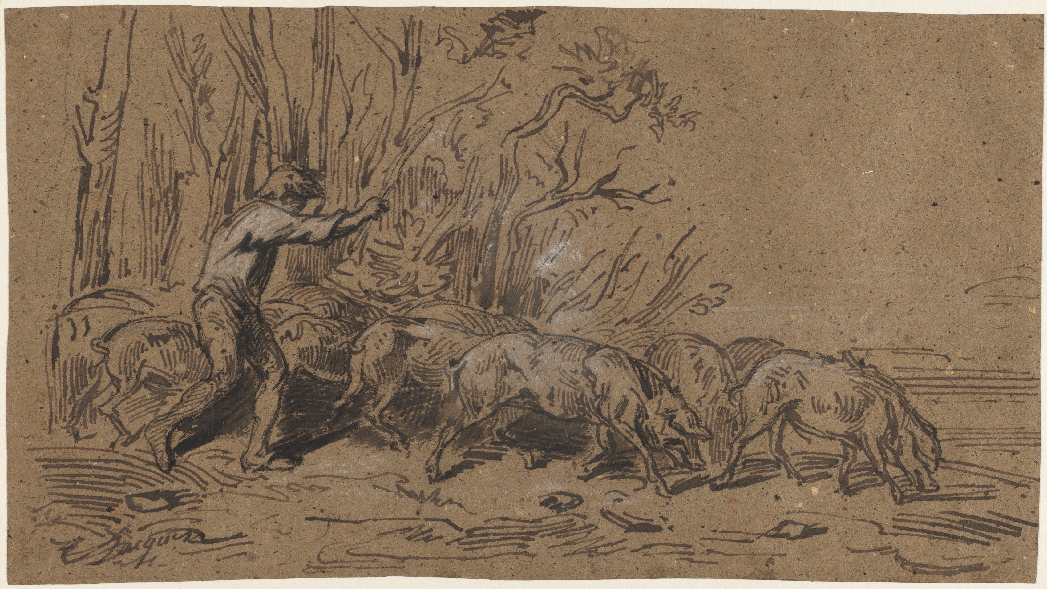 Charles-Émile Jacque, The Truffle Gatherers