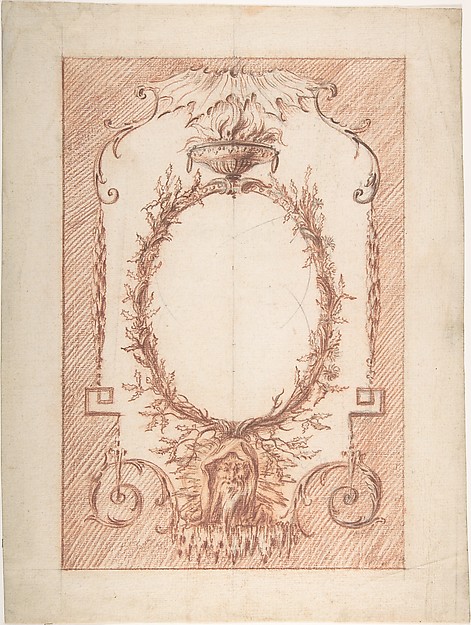 Anonymous, French, 18th century, Design for Upright Decorative Panels