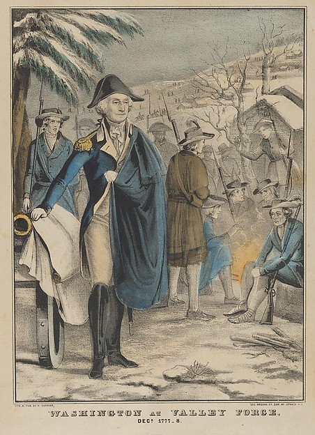 Nathaniel Currier, Washington at Valley Forge–December 1777–8