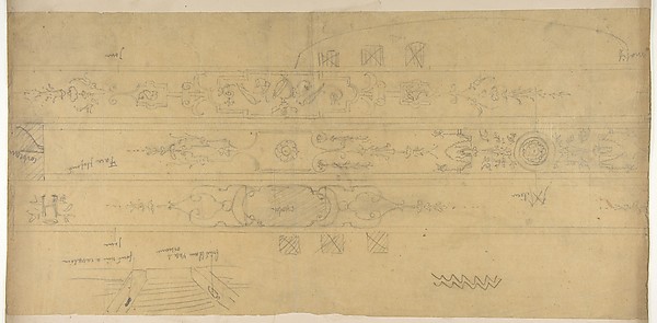 Jules-Edmond-Charles Lachaise, Design for Ceiling Decorations, Fontainebleau