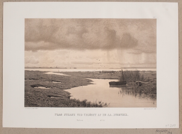 Adolph Kittendorff, Flad strand ved udløbet af en aa. bygeveir.
