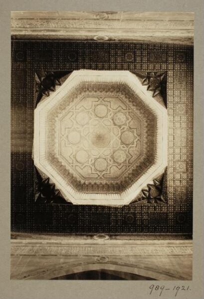 K.A.C. Creswell, Central ceiling with lantern in the funerary complex of Mamluk Sultan al-Ashraf Qaytbay, Cairo