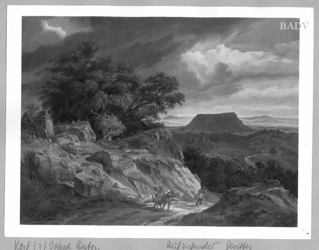 Joseph Anton Koch, Südliche Landschaft mit aufziehendem Gewitter